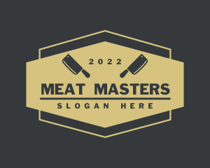 Kitchen Butcher Hexagon logo design