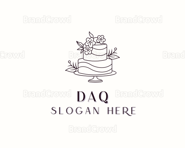 Dessert Flower Cake Logo
