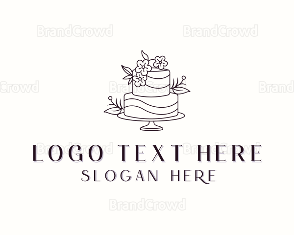 Dessert Flower Cake Logo