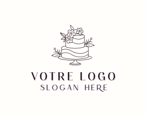 Dessert Flower Cake Logo