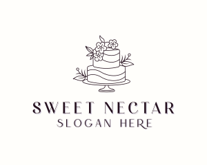 Dessert Flower Cake logo design