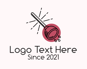 Repair Service - Plunger Cleaning Service logo design