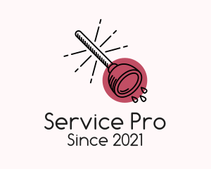 Plunger Cleaning Service  logo design