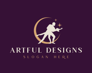 Ballerina Dance Performer logo design