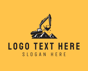 Mountain - Excavation Truck Hill logo design