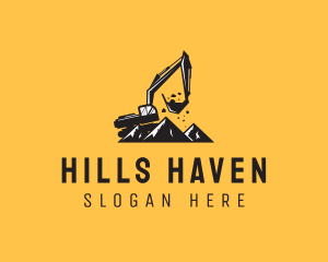 Excavation Truck Hill logo design