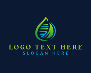 Biology - Science Leaf DNA logo design