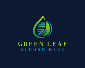 Science Leaf DNA logo design