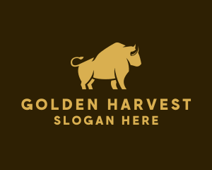 Golden - Golden Bull Fighting logo design