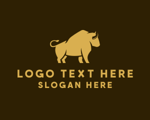 Bull - Golden Bull Fighting logo design