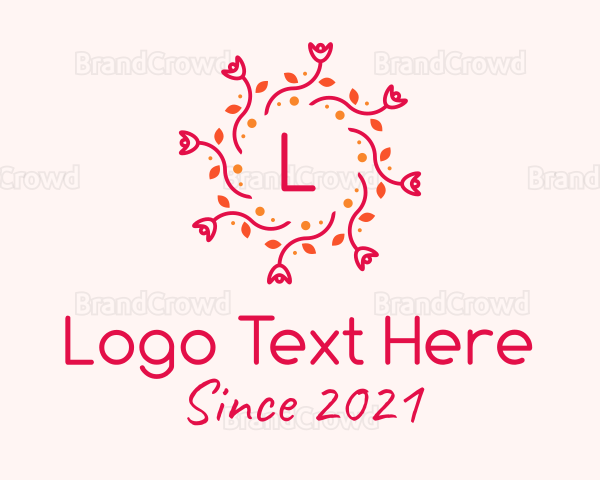 Spring Rose Wreath Logo