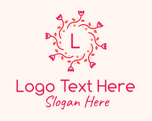 Spring Rose Wreath Logo