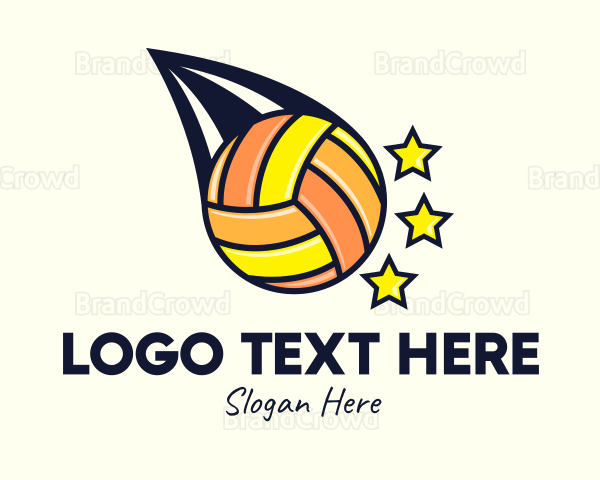 Volleyball Comet Stars Logo