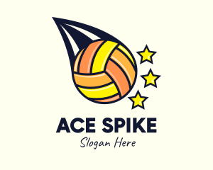 Volleyball - Volleyball Comet Stars logo design