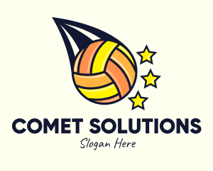 Comet - Volleyball Comet Stars logo design