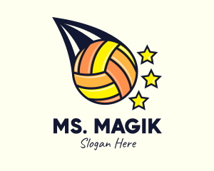 Sports Team - Volleyball Comet Stars logo design