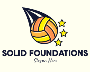 Sports Channel - Volleyball Comet Stars logo design