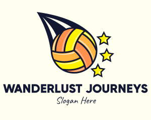 Sports Network - Volleyball Comet Stars logo design