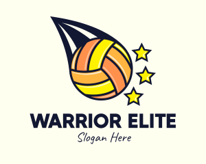Sports - Volleyball Comet Stars logo design