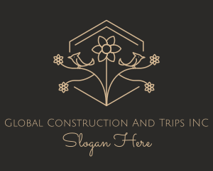 Eco Park - Elegant Flower Bird logo design