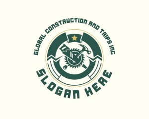 Tradesperson - Handyman Carpenter Tools logo design