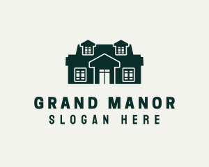 Mansion - House Mansion Architect logo design