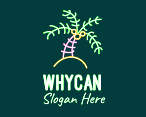 Neon Coconut Tree  Logo