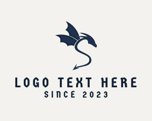 Mythical - Letter S Dragon logo design