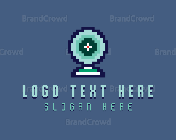 Pixelated Cyber Webcam Logo