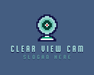 Pixelated Cyber Webcam logo design