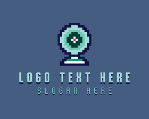 Pixelated Cyber Webcam Logo