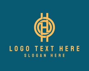 Application - Modern Cryptocurrency Letter H logo design