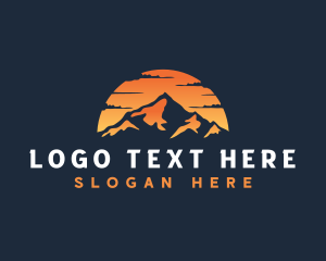 Outdoor - Travel Sunset Mountain logo design