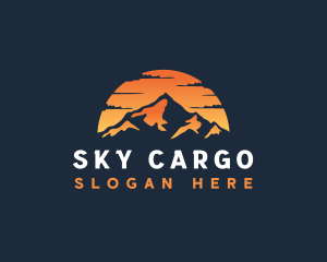 Travel Sunset Mountain logo design