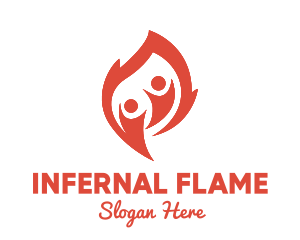 Flame People logo design