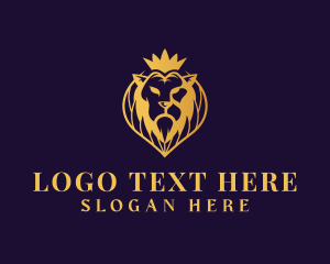 Gold - Royal Lion Crown Jewelry logo design