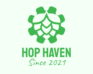 Green Gear Hop  logo design