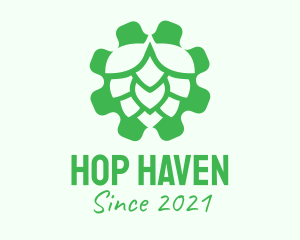 Hop - Green Gear Hop logo design