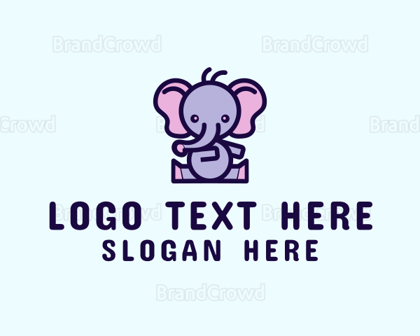 Elephant Toy Animal Logo