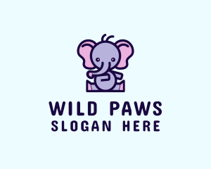 Elephant Toy Animal  Logo