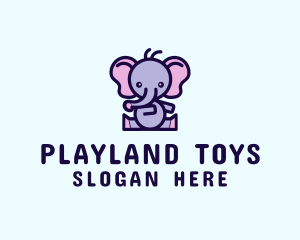 Toy - Elephant Toy Animal logo design