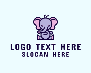 Elephant Toy Animal  Logo