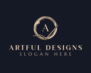 Luxury Needle Tailoring logo design