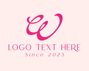 Script - Fashion  Wellness Letter W logo design