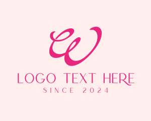 Script - Fashion Wellness Letter W logo design