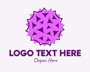 Spiked - Violet Spiky Virus logo design