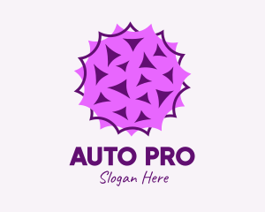 Sars - Violet Spiky Virus logo design