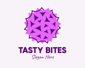 Sickness - Violet Spiky Virus logo design