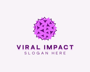 Outbreak - Spiky Germ Virus logo design