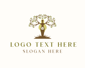 Pregnant - Mother Tree Nature logo design